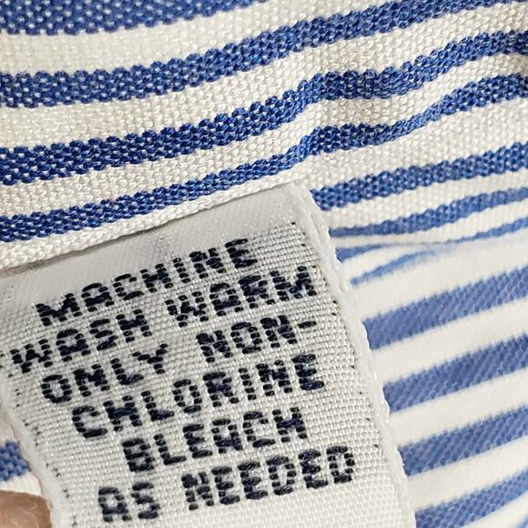 Polo Ralph Lauren Shirt Mens Size XL 16.5 Blue Stripe Button Down Oxford LS - Picture 8 of 10